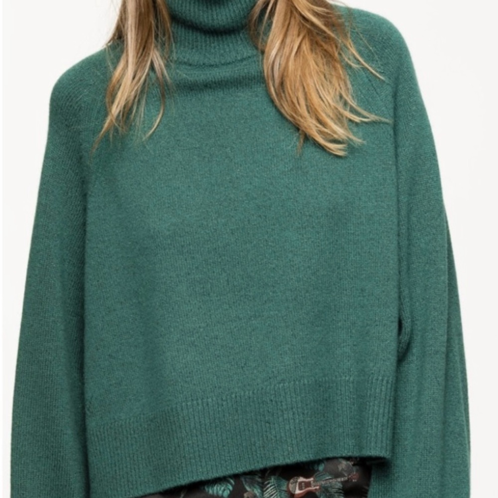 Zadig and Voltaire XS Green Turtleneck Sweater